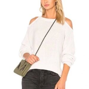 IRO Lineisy Cold-Shoulder Knit Sweater Alpaca-Blend Knit MSRP$390